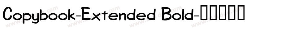 Copybook-Extended Bold字体转换